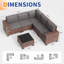 Ensemble de conversation modulaire en osier pour 5 personnes avec coussins-1361367210-1401244196