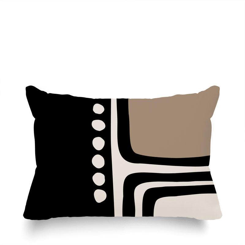 Coussin lombaire réversible intérieur / extérieur Sofi Minimalist, H 18 po x l 25 po, Beige