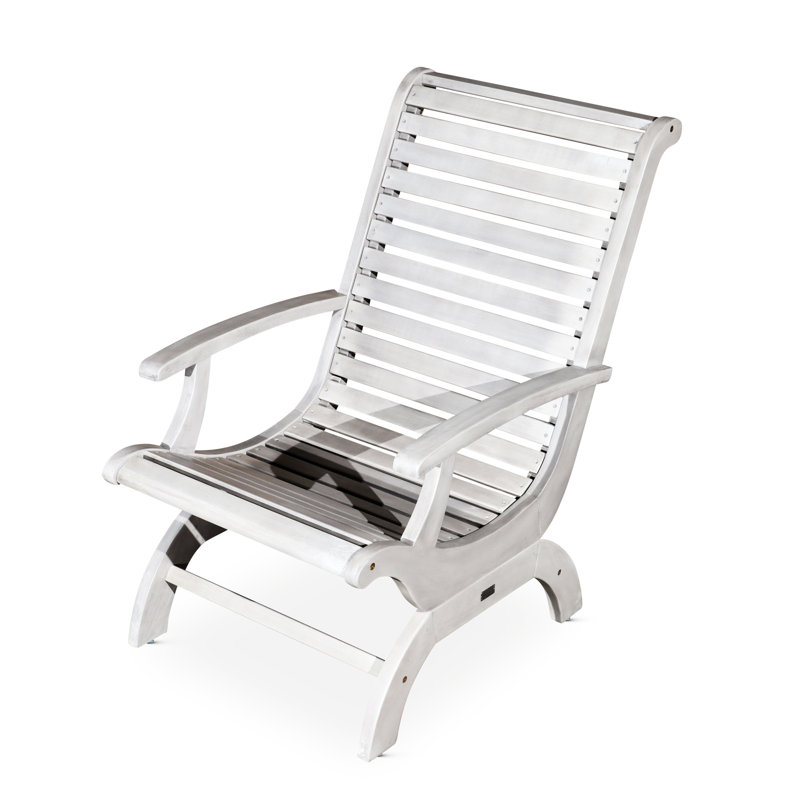 Chaise berçante en bois d'eucalyptus argenté gris, Argent argent