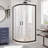 Prime 38" W x 38" D x 74.75" H Semi-Frameless Round Shower Enclosure with Base Included-166192652-166192656