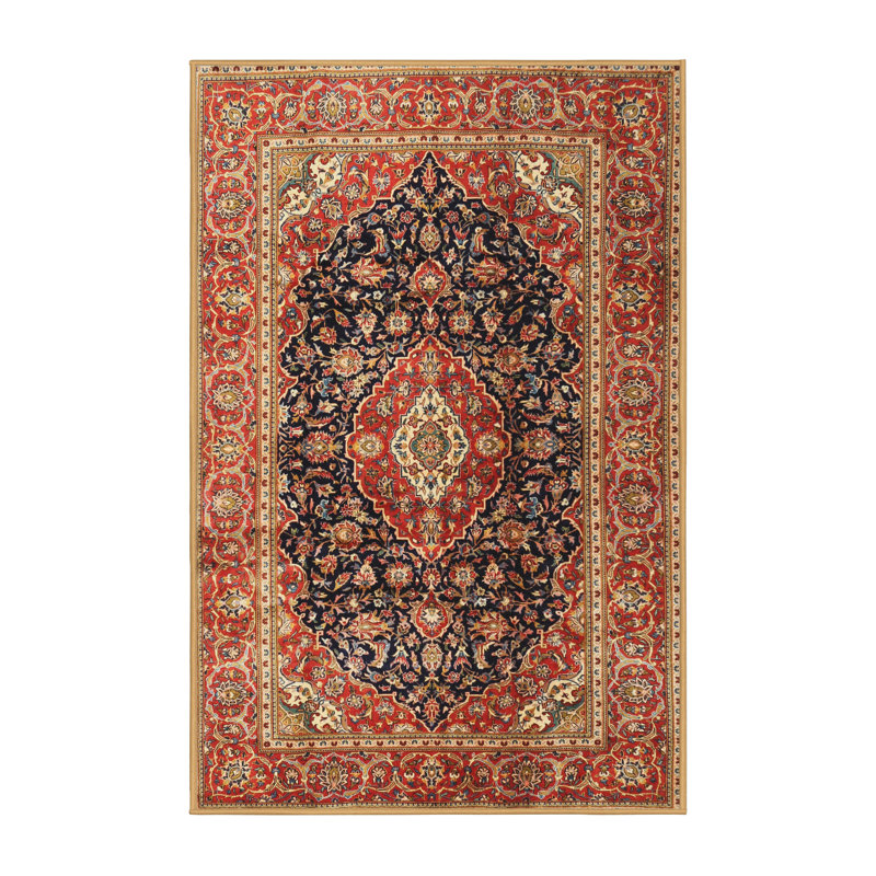Tapis de style oriental rouge, Rectangle 2 pi x 4 pi