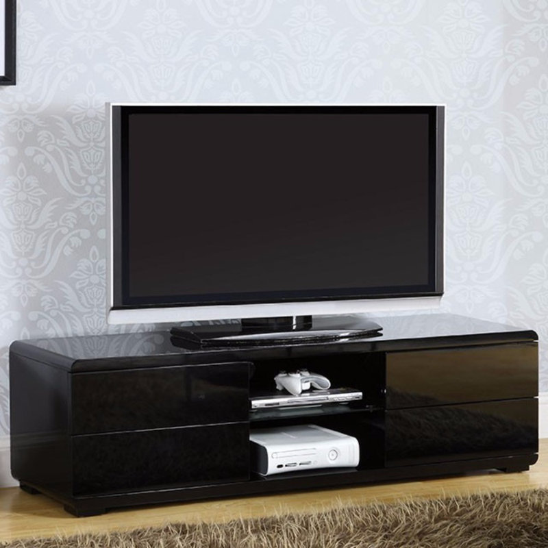 Ponsin Unfinished TV Stand for TVs up to 70", Black