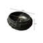 Lavabo de salle de bain ovale irrégulier en résine 18 po gris foncé avec motif de pierre, style artistique, sans robinet | Idée de cadeau-122563878