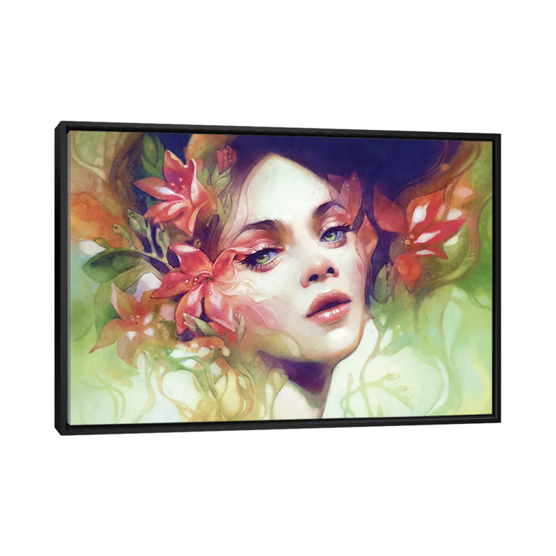 Août, impression sur toile tendue, H 18 po x l 26 po x P 1,5 po, Toile avec cadre flottant noir, Pas de tapis