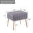 Ceilia 18.5" Wide Faux Fur Rectangle Ottoman with Gold Legs for Bedroom or Vanity-342506352