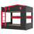 Queen Over Queen Solid Wood Bunk Bed with Trundle, Storage Shelves and Hooks-1509734339-1509734343