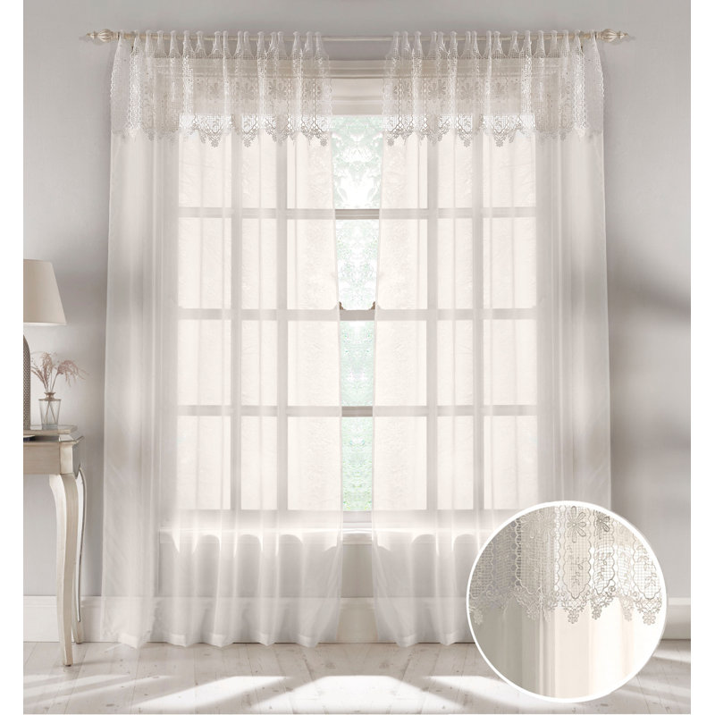 Roiguez Sheer Curtain Pair, 140cm Width x 229cm Drop