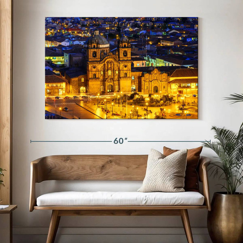 Adella Plaza De Armas la nuit, H 34 po x l 51 po
