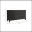 Commode double, quatre pieds, 6 tiroirs, plateau supérieur, noir-260372929