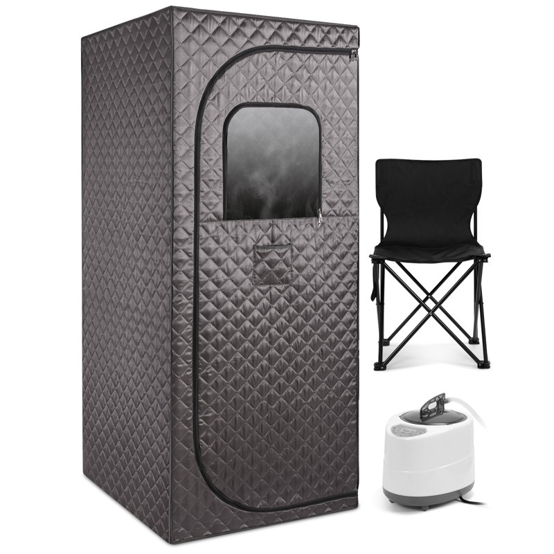 Full Size Sauna, Portable Steam Saunas Tent For Home Spa, Foldable With 2.6L 1000W Steamer And Remote Control