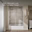 Echelon Sliding Bath Door, 58-1/4 In. H X 55-3/4 - 59-3/4 In. W, With 5/16 In. Thick Crystal Clear Glass-183994329