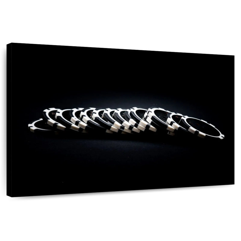 Senne Black Poker Chips, 34" H x 51" W