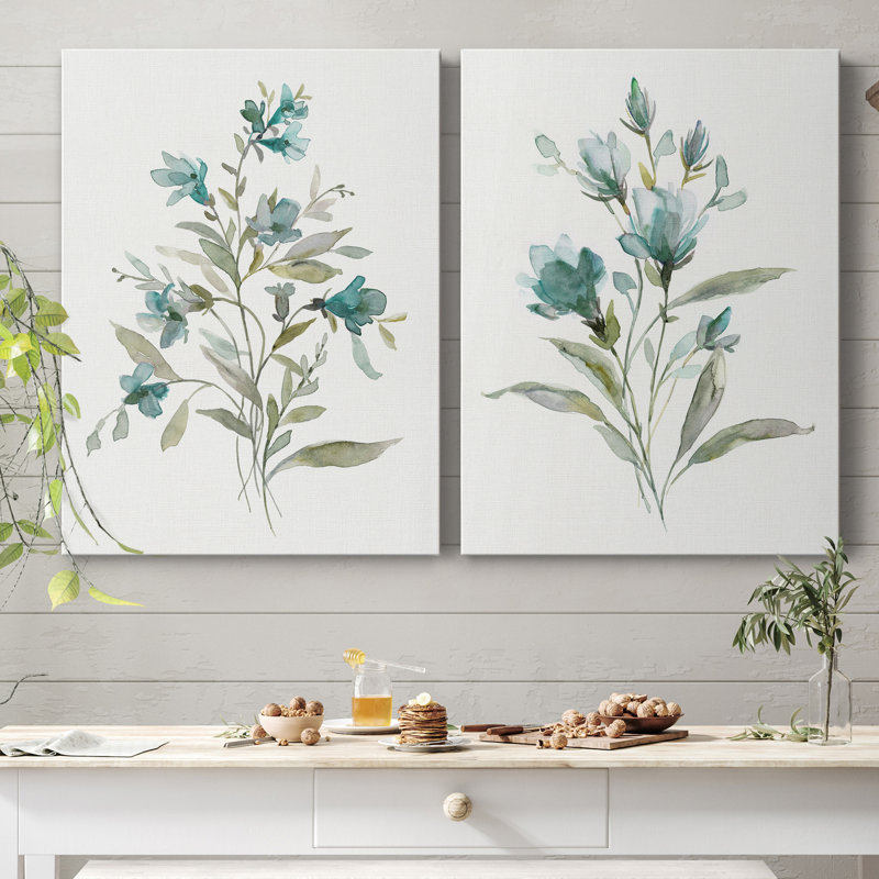 Linen Botanical III - ensemble de 2 reproductions d'art, H 48 po x l 72 po x P 1 po, Toile tendue, Pas de tapis