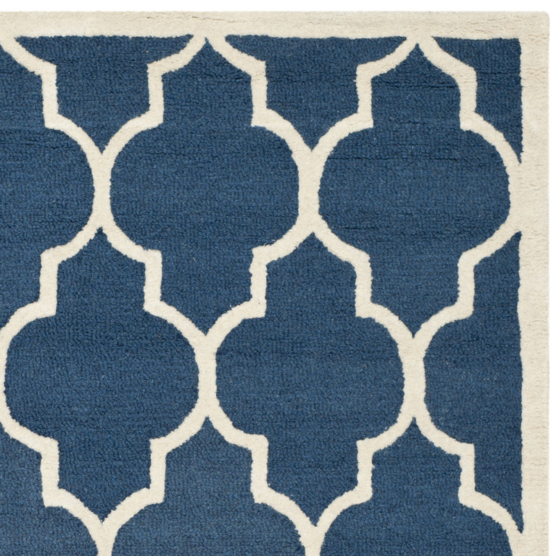 Cannen Hand Tufted Wool Geometric Rug, Rectangle 10' x 14'