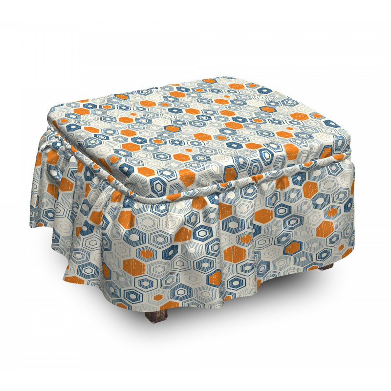 Housse pour hexagonale motifs repose-pieds bœuf
