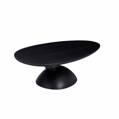 47.27"Fiberglass Oval Coffee Table with Sculptural Base by Orren Ellis