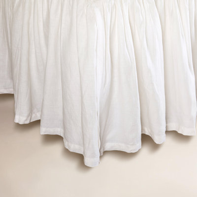 Linen Ruffled Bed Skirt
