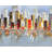 Gray Building Braided Polyester Placemat | Water Reflection Decor