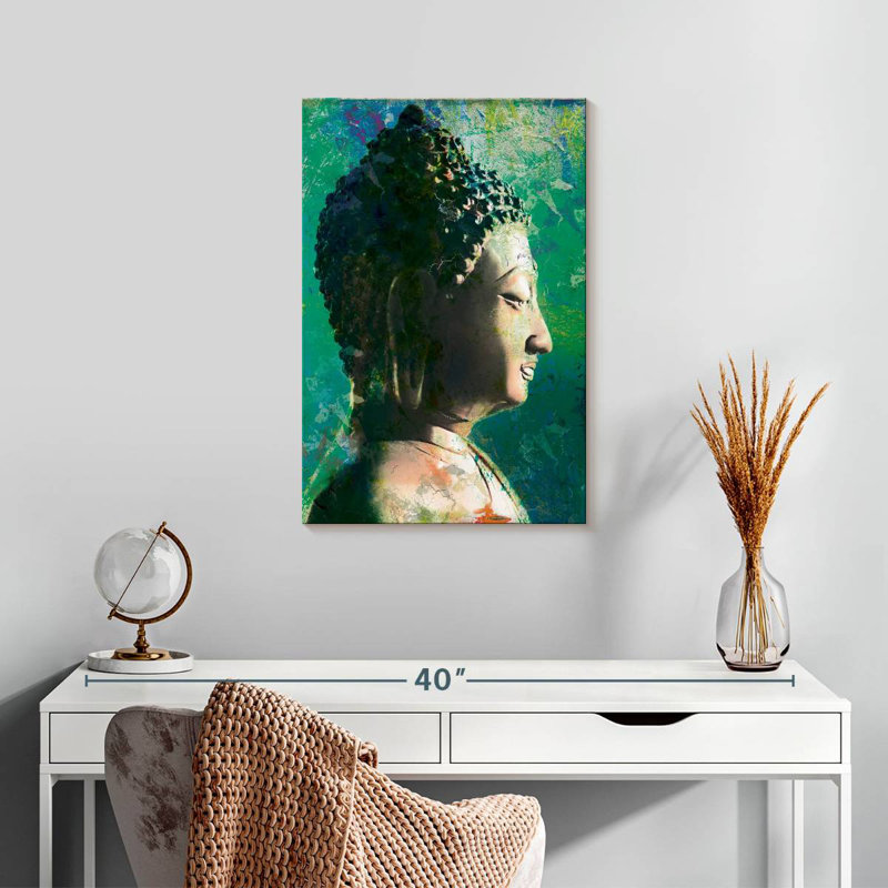 Adella Buddha Head Profile II, 24" H x 16" W