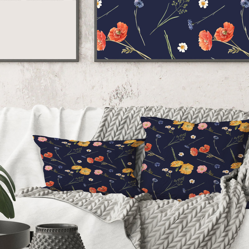 Housse et insert de coussin rectangulaire Wild Flowers