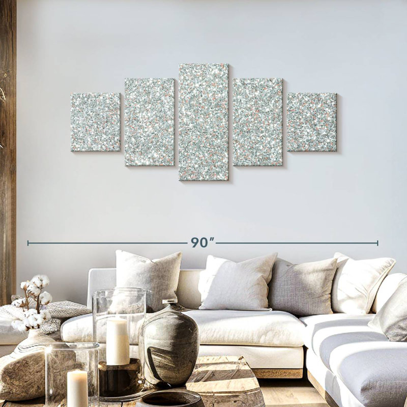 Glitter Abstract, 30" H x 68" W