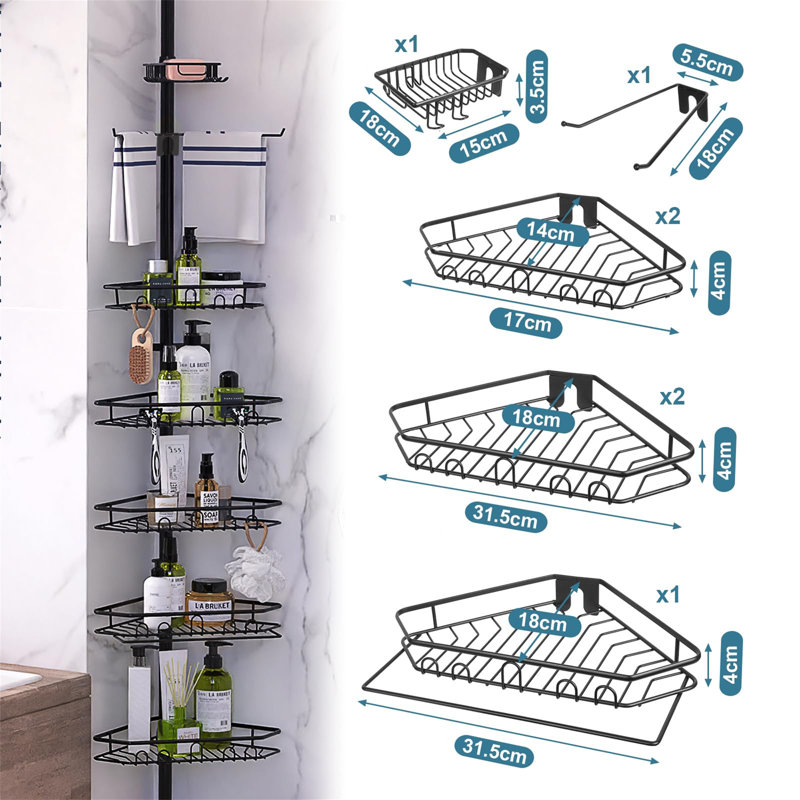 Metal Wall Bathroom Shelves