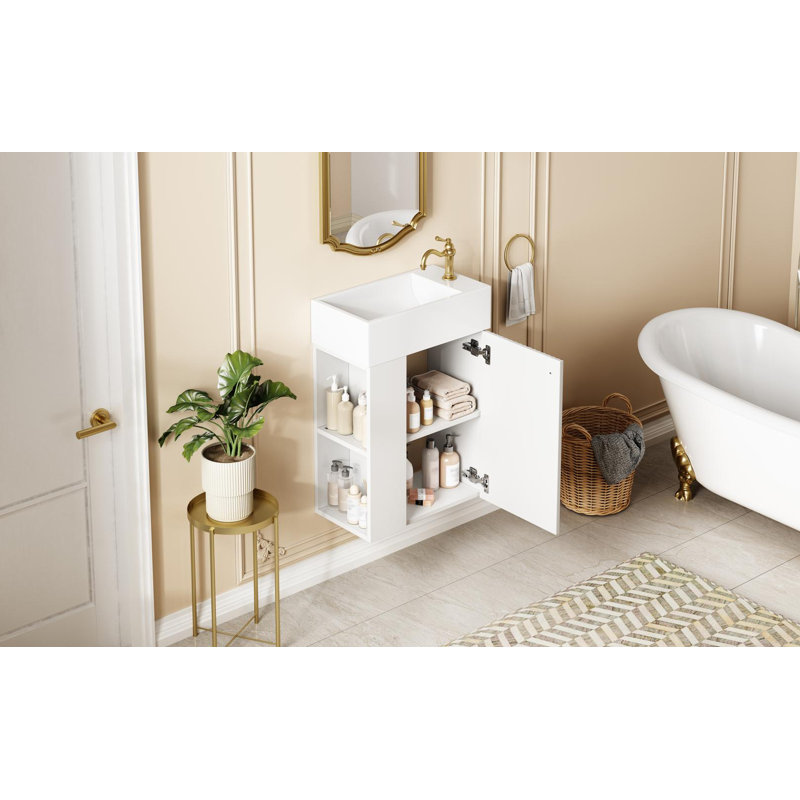 Meuble-lavabo flottant moderne 18,5 po