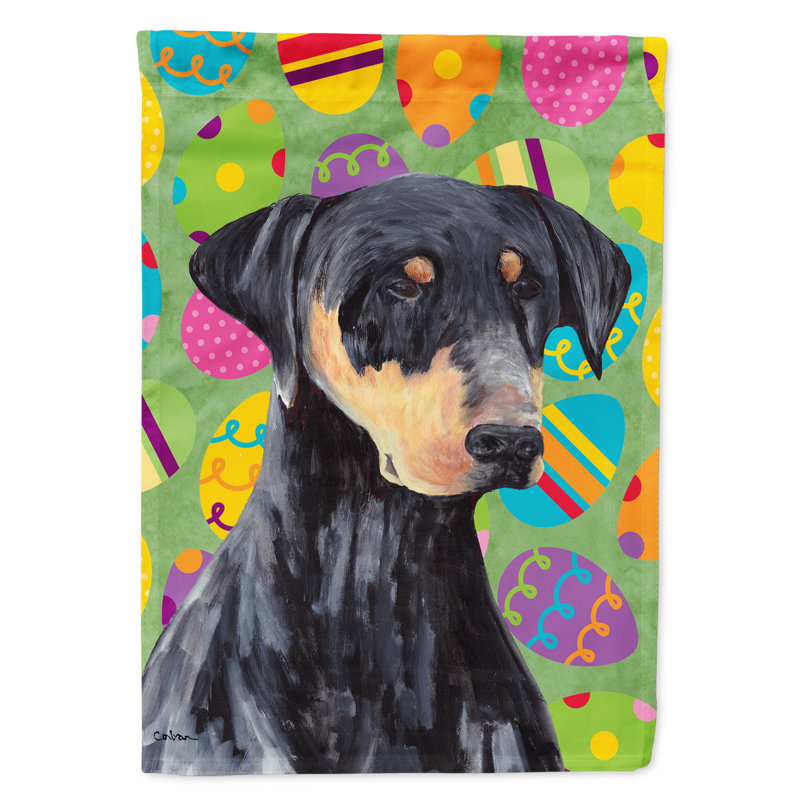 Drapeau de jardin Atara, Doberman (noir et beige)