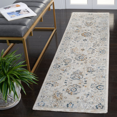 Tapis 723 ivoire / bleu marine