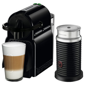 Nespresso Inissia Original Coffee and Espresso Machine with Aeroccino Milk Frother by De'Longhi, Black