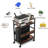 Rustic Brown Cpu Stand - Adjustable 3-Tier Storage For Home Office - Mobile Design