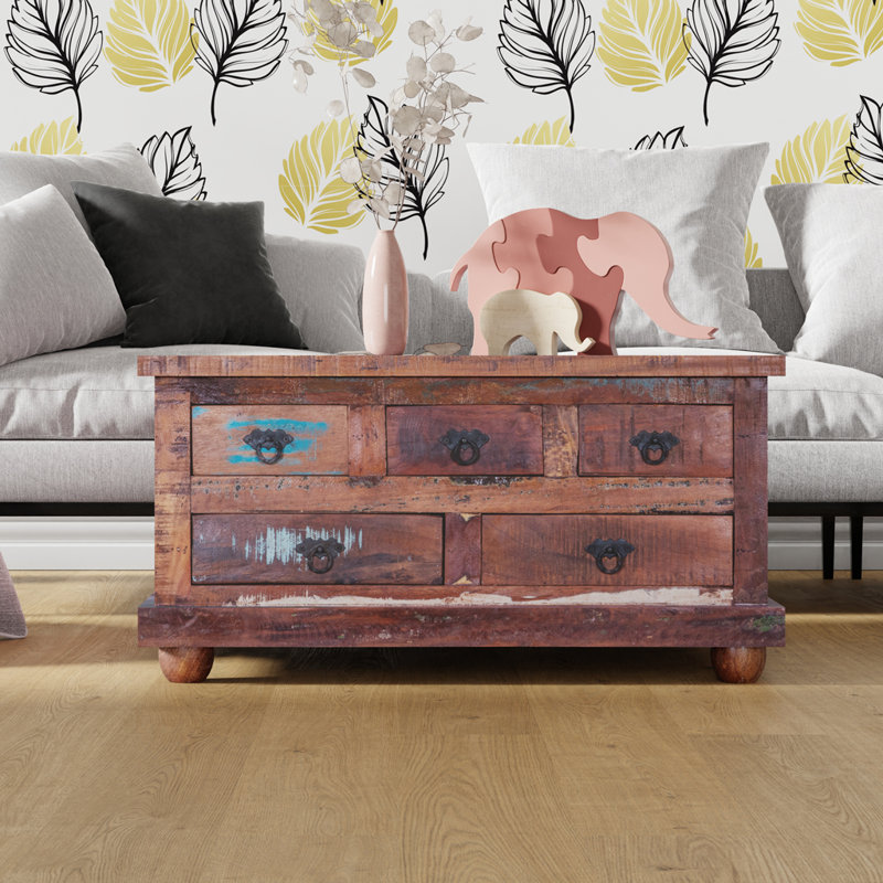 Table basse Finbar, Marron foncé