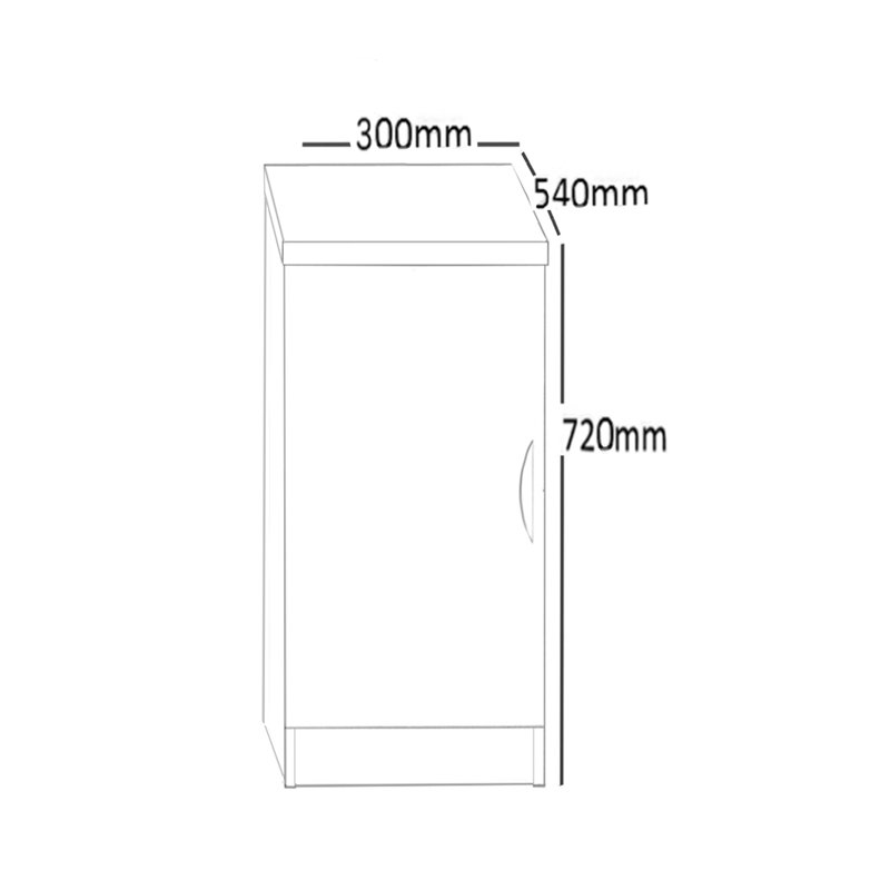 Shatzer 1 -Shelf Storage Cabinet, English Oak