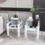 Ensemble de 2 tables basses carrées en verre trempé pour le salon, transparent / blanc, durable Élégant