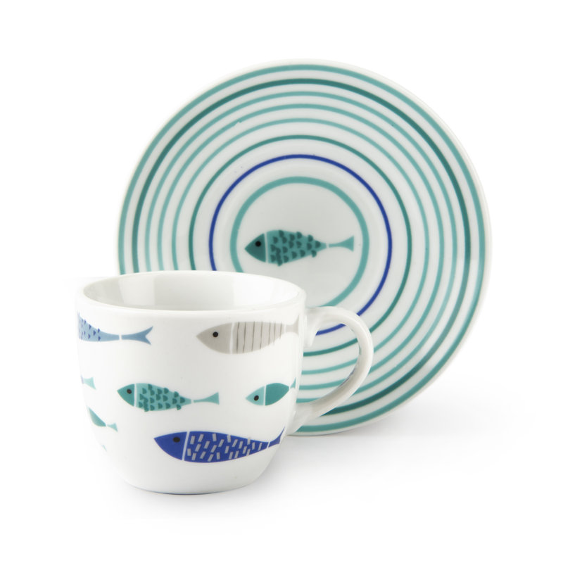 North Sea Porcelain Espresso Cup and Saucer