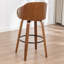 Tabourets de bar pivotants modernes Mahtab avec revêtement en polyuréthane et pieds en bois-462535346-462535359