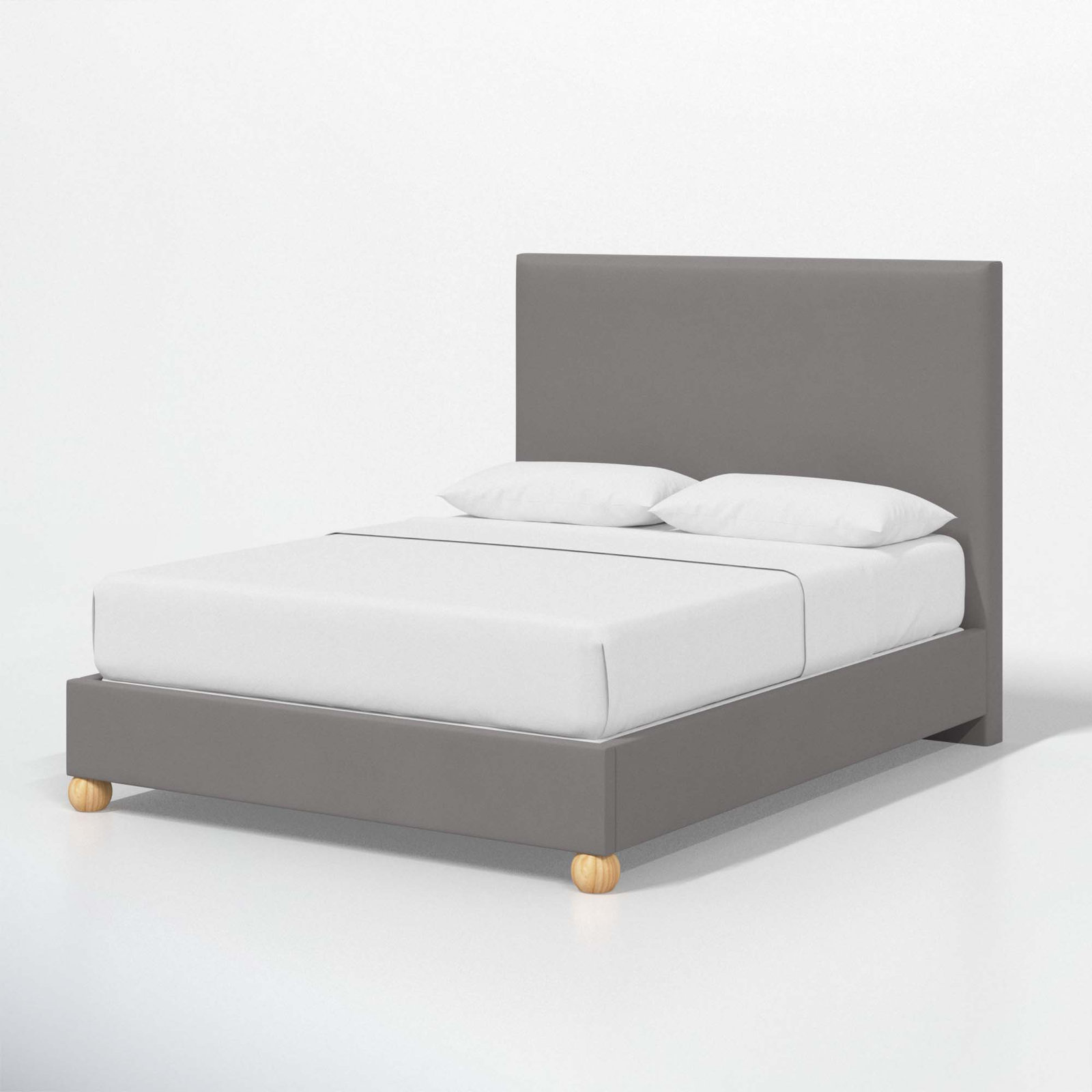 Benita Upholstered Bed, Twin, Classic Otter Performance Velvet