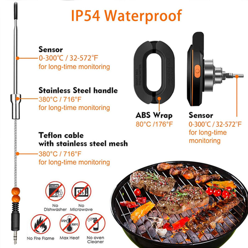 Digital Wireless Meat Thermometer with APP Control