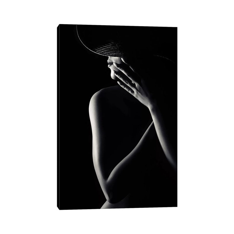 Nude Woman With Black Hat 3 - Wrapped Canvas Print, 101.6 cm H x 66.04 cm W x 1.91 cm D