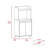 Kitchen Cart Totti, Double Door Cabinet, One Open Shelf, Two Interior Shelves