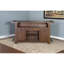 Pemberly Row 78" Farmhouse Wood Bar Unit in Medium Brown