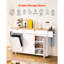 60In Kitchen Island Cart Rolling Storage Cabinet Table With Drawer Drop Leaf