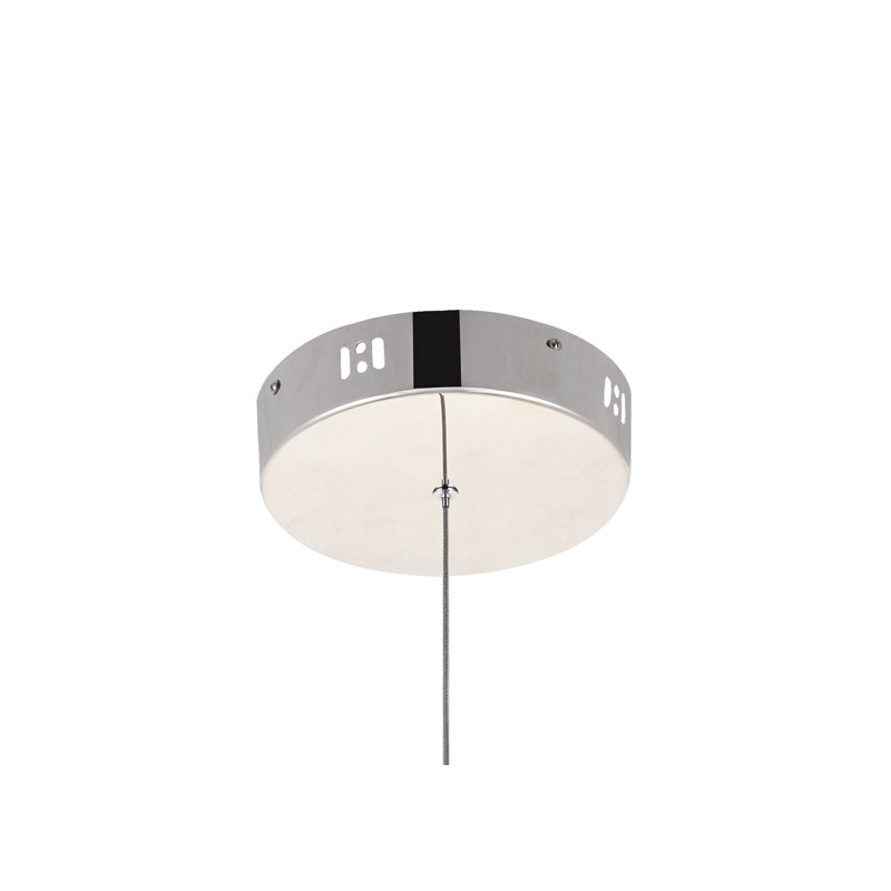 Lustre linéaire moderne de style Spoutnik à 3 lumières Hulse, H 12,5 po x l 28,5 po x P 28,5 po, Nickel poli