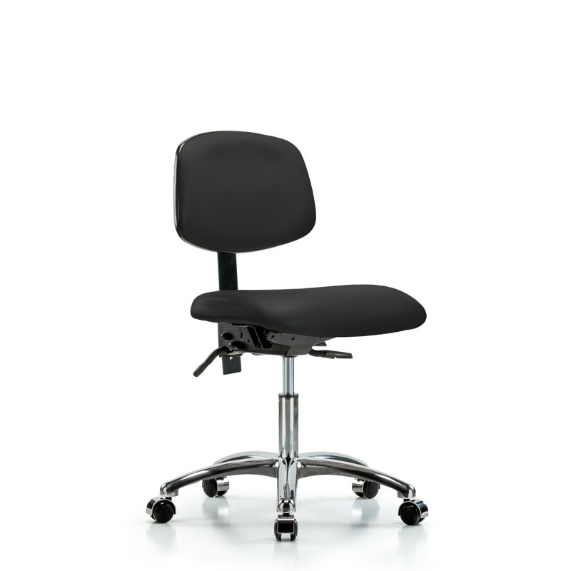 Chaise de travail Lisbeth, Noir, Roulettes, Non inclus