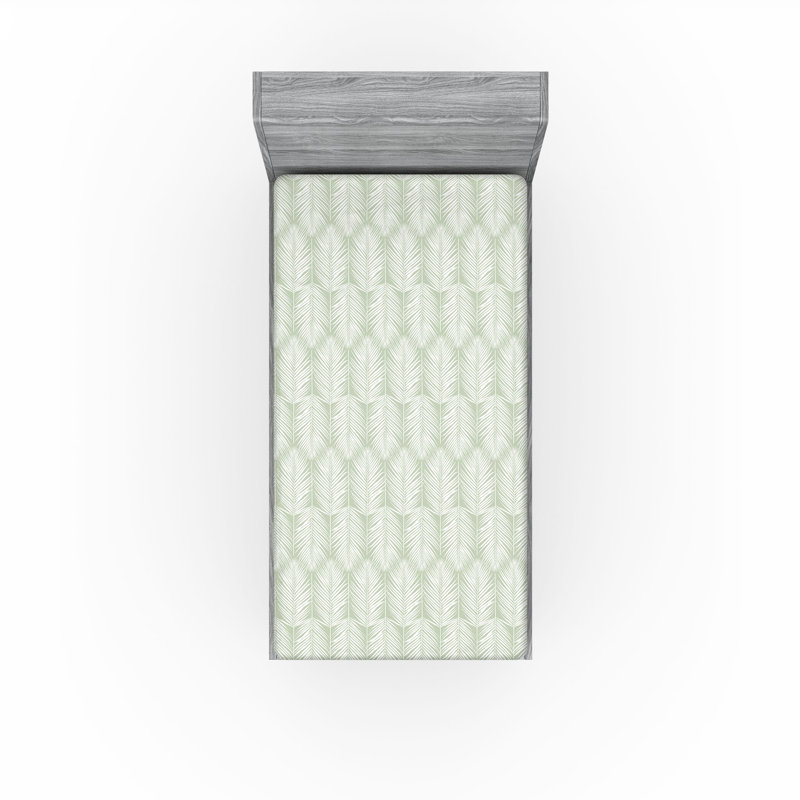 Drap-housse , Vert pâle / blanc, Drap-housse simple TG