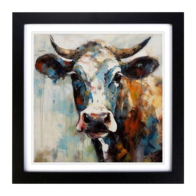 Cow Expressionism - Framed Print