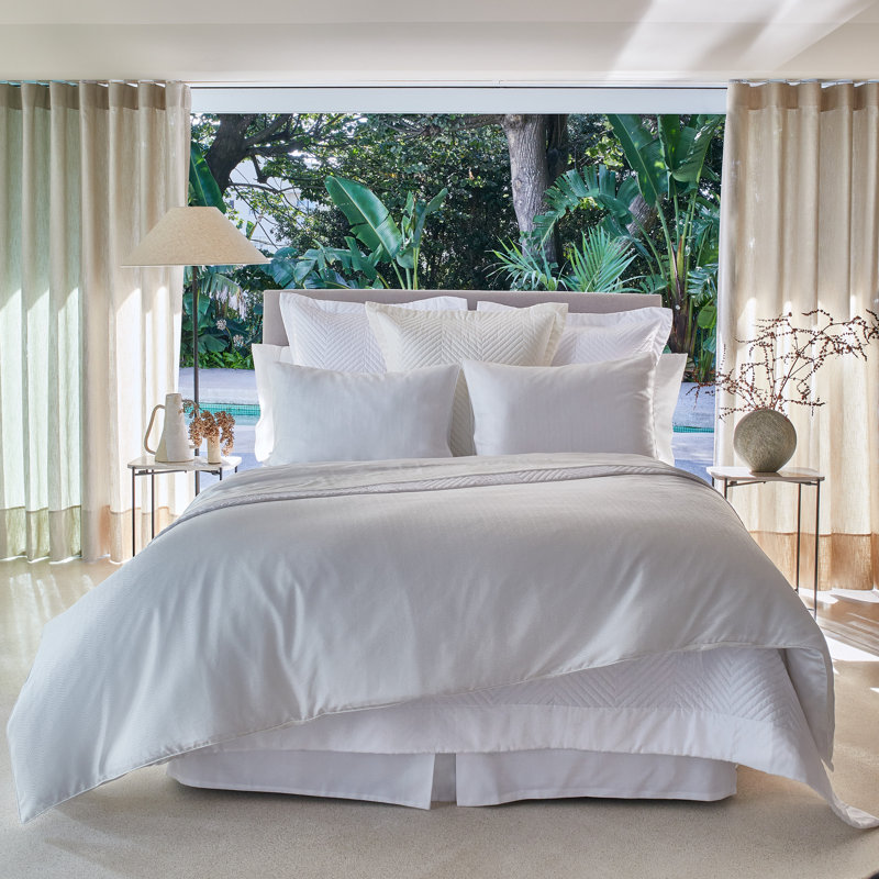 Olivia 100% Tencel Jacquard Duvet Cover, Queen