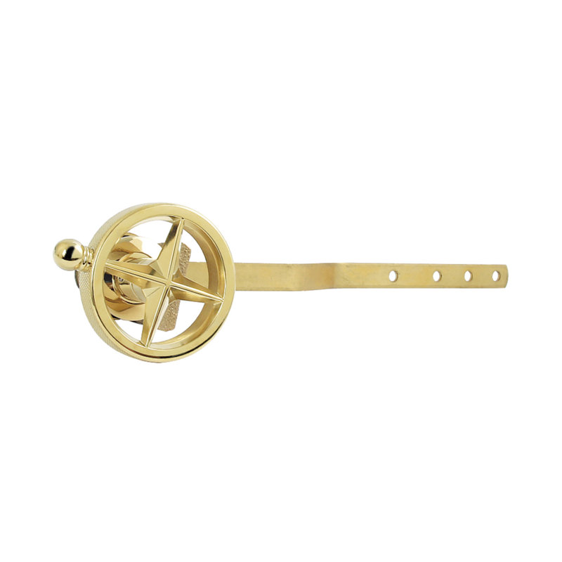 Kingston Brass Levante Front Mount Toilet Tank Lever With Knurled Handle, Polished Nickel
