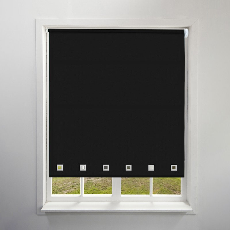 Semi Sheer, 165 cm L x 120 cm W, Black