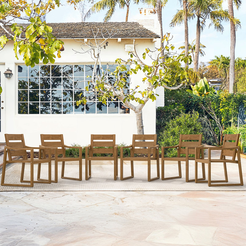 Chaise de patio Barner, Teck